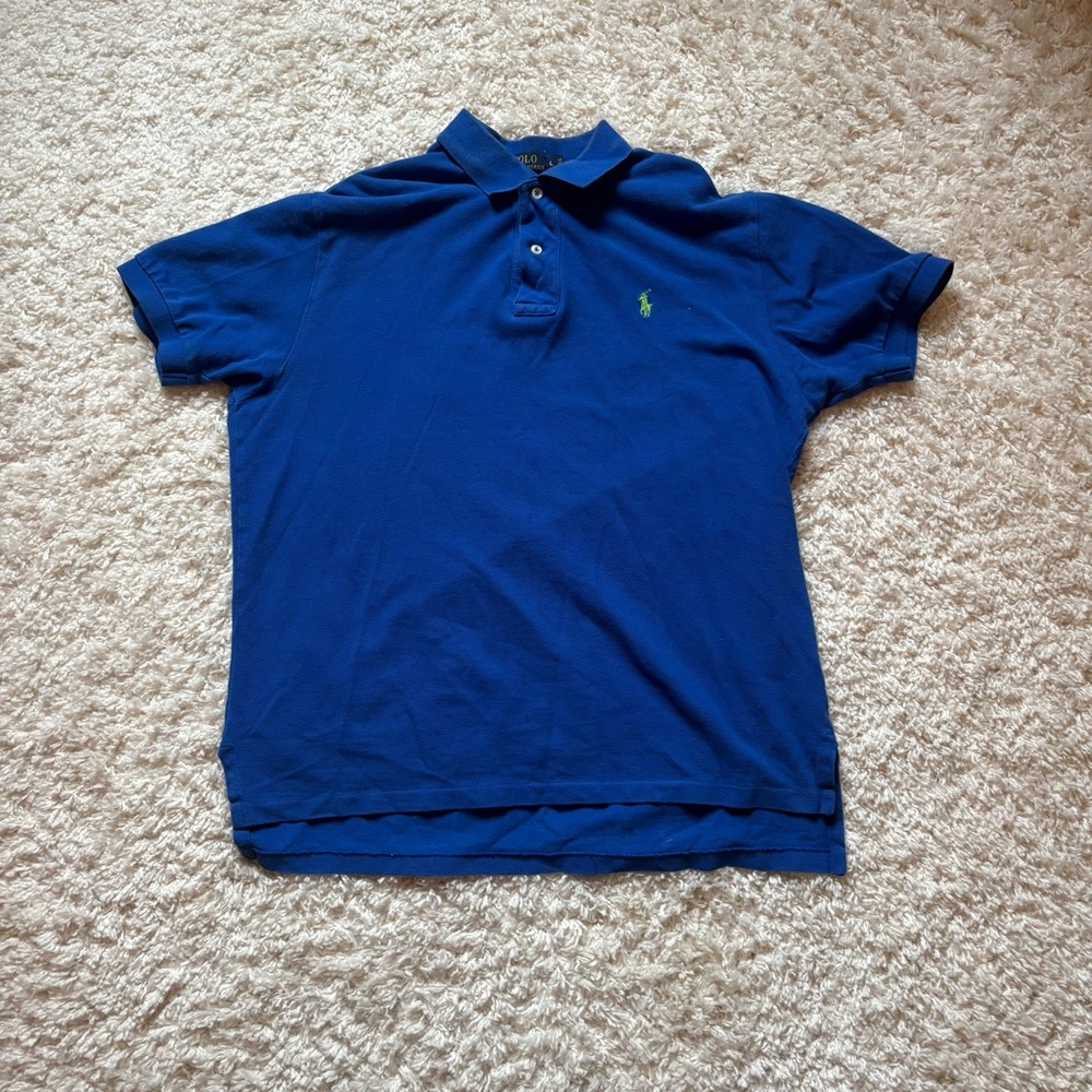 Blue Polo Ralph Lauren Men's Polo Shirt. Size L.